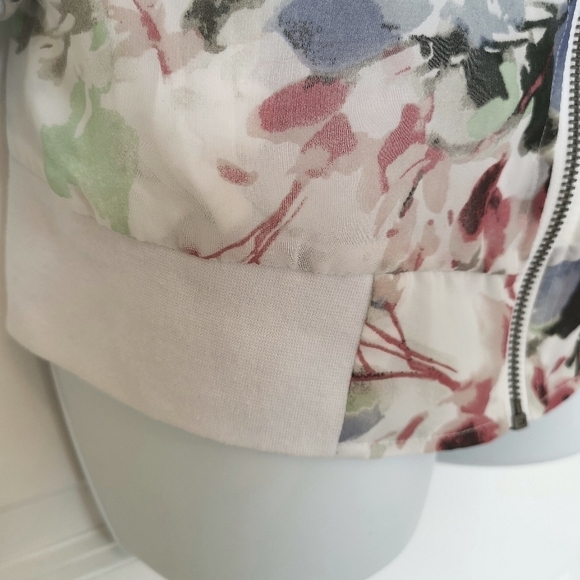 Yest Summer Chiffon zip up jacket bomber style 3/4 sleeve size 6 - Picture 6 of 7